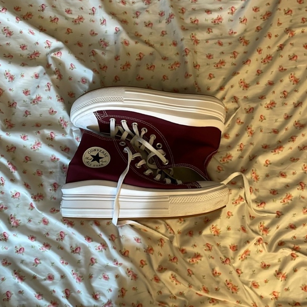 Maroon Converse - image 1